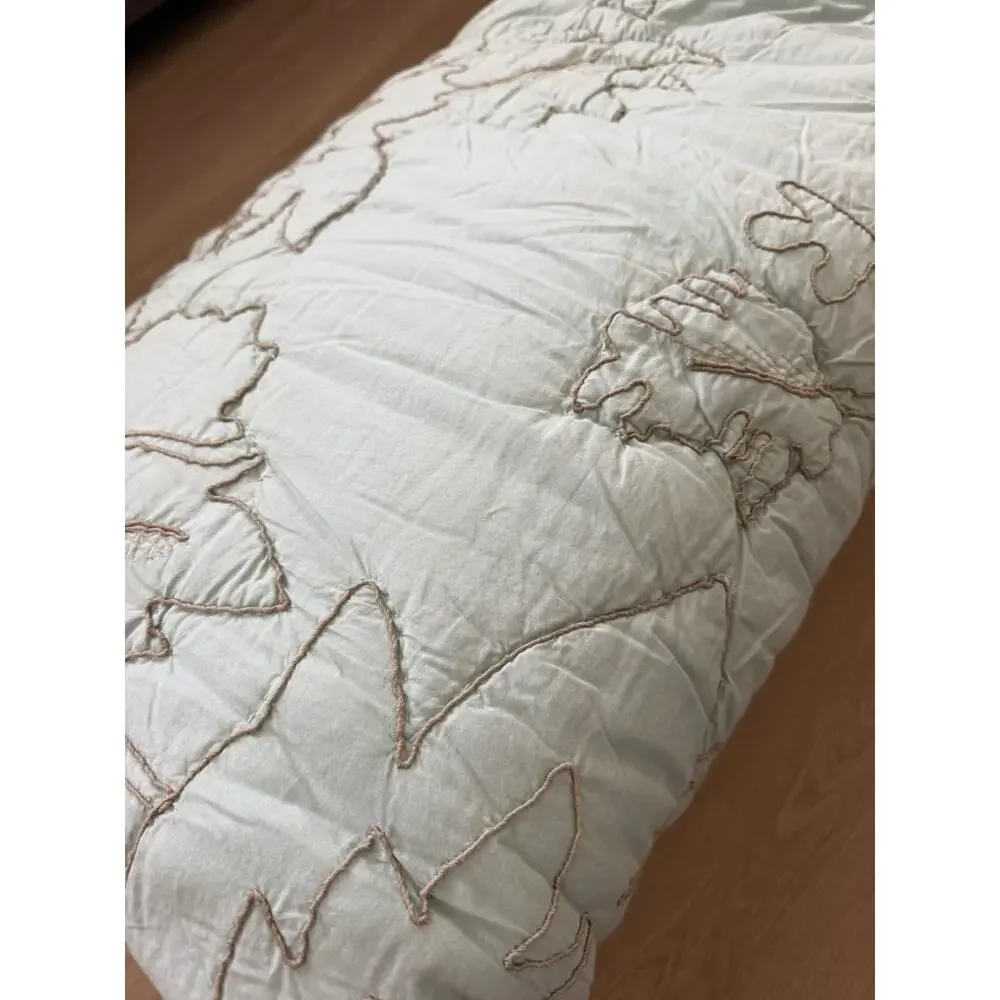 Vintage SOFT SURROUNDINGS sage/mint green Crinkle Comforter Queen Size